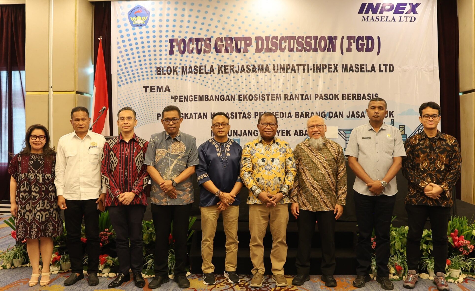 Gubernur Maluku Dorong Pelaku Usaha Lokal Jadi Pemain Utama di Proyek Blok Masela, FGD Unpatti dan Inpex Bahas Rantai Pasok
