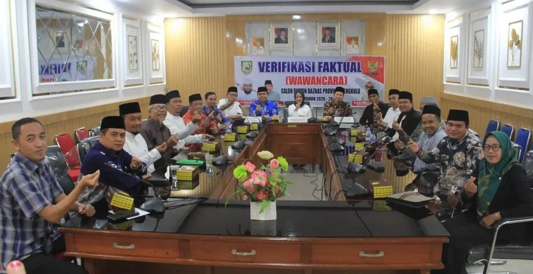 10 Calon Pimpinan BAZNAS Bengkulu Lolos Verifikasi Faktual, 5 Nama Akan Direkomendasikan ke Gubernur