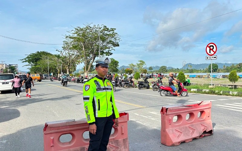 Polresta Bulungan Kerahkan Personel Gabungan Amankan Car Free Day, Warga Bisa Berolahraga Tanpa Gangguan Lalin