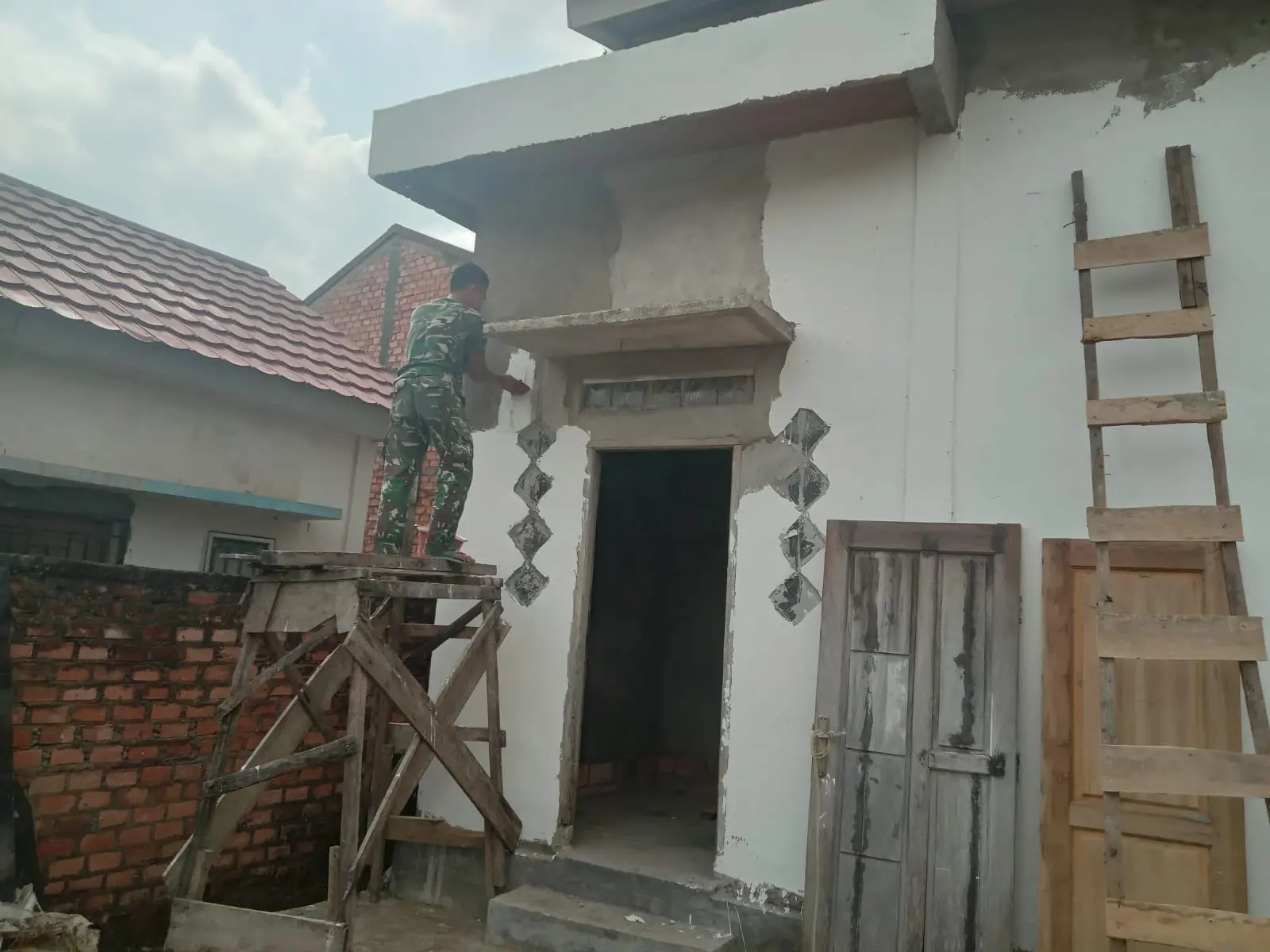 TMMD ke-129 Kodim 0418/Palembang Masuki Tahap Finishing, Pembangunan Mushala Baitul Makfurin di Talang Jambe Dikebut