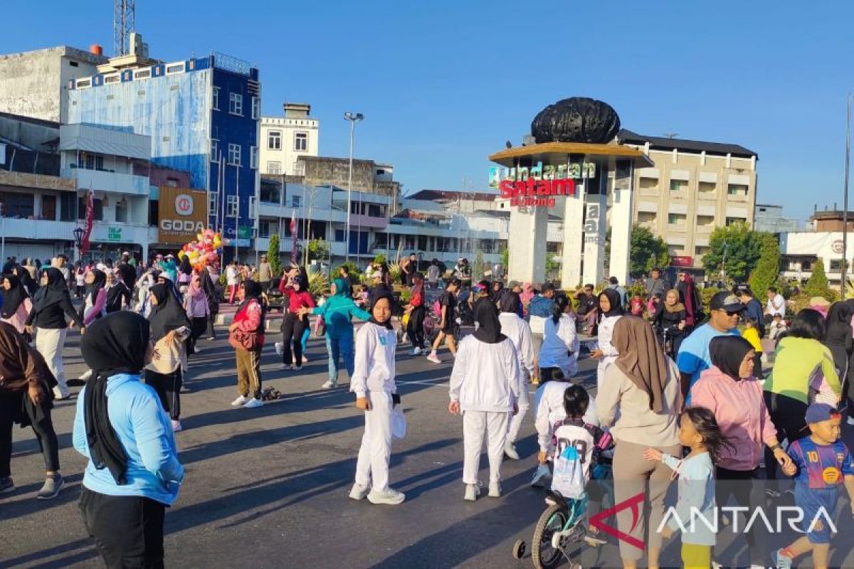 Pemkab Belitung Persingkat Jam CFD Bundaran Satam Jadi 06.00-09.00 WIB, Bupati Sebut untuk Perkuat Sanitasi dan UMKM
