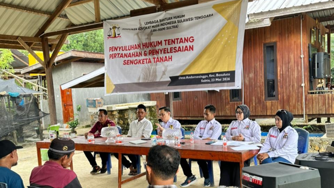 Sengketa Lahan Marak di Konawe, LBH HAMI Sultra Gelar Penyuluhan Hukum di Desa Andomesinggo