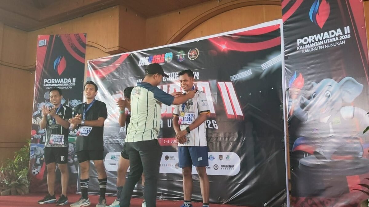 Martinus dan Elizabeth Nole Jadi Raja Lari PORWADA II Kaltara 2026, Lomba Berlangsung Meriah di Nunukan