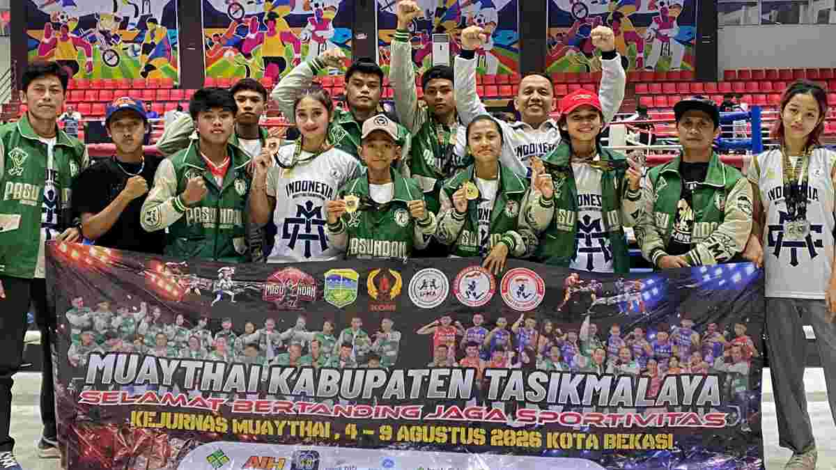 9 Atlet Muaythai Tasikmalaya Bawa 9 Medali dari Kejurnas PBMI 2026 di Bekasi, 2 Emas Direbut Lewat TKO