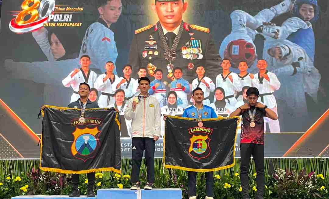 Briptu Johansen Borong 3 Medali Emas di Kejurnas Taekwondo Kapolri Cup VII, Bawa Polda Sulteng Berjaya