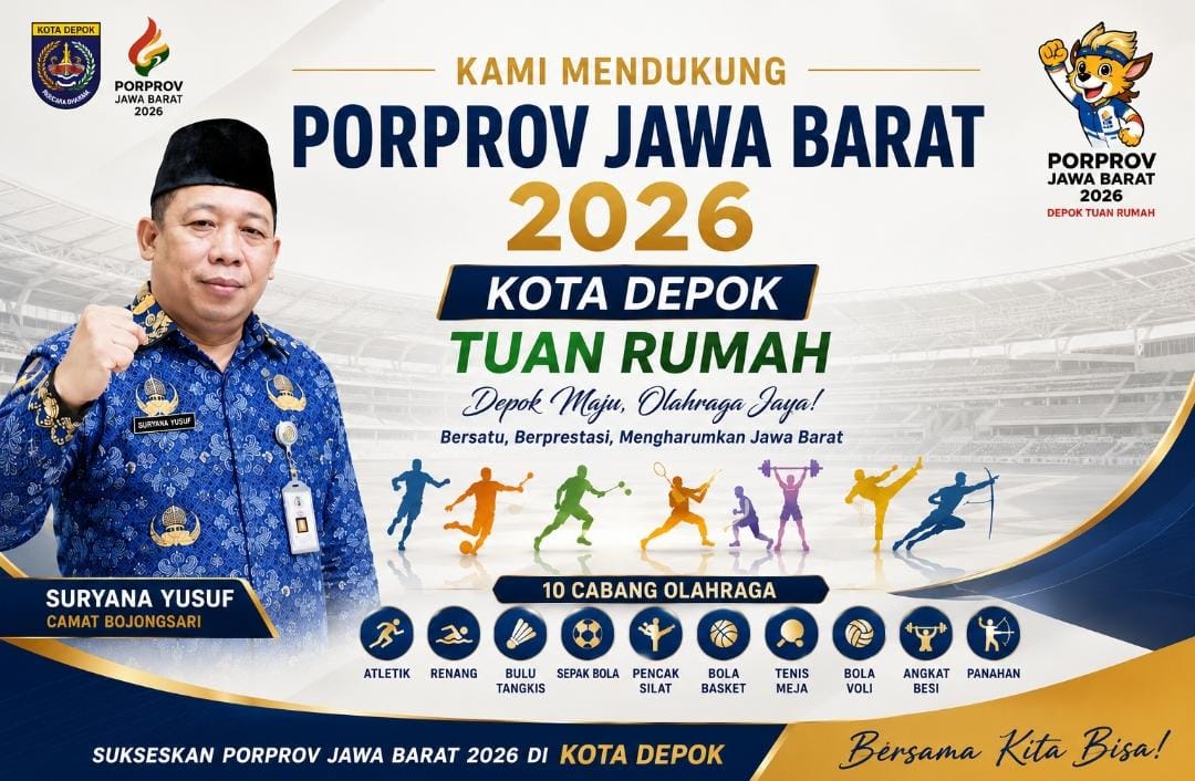 Camat Bojongsari Instruksikan Jaga Kebersihan dan Estetika Kota Jelang Porprov Jabar 2026 di Depok