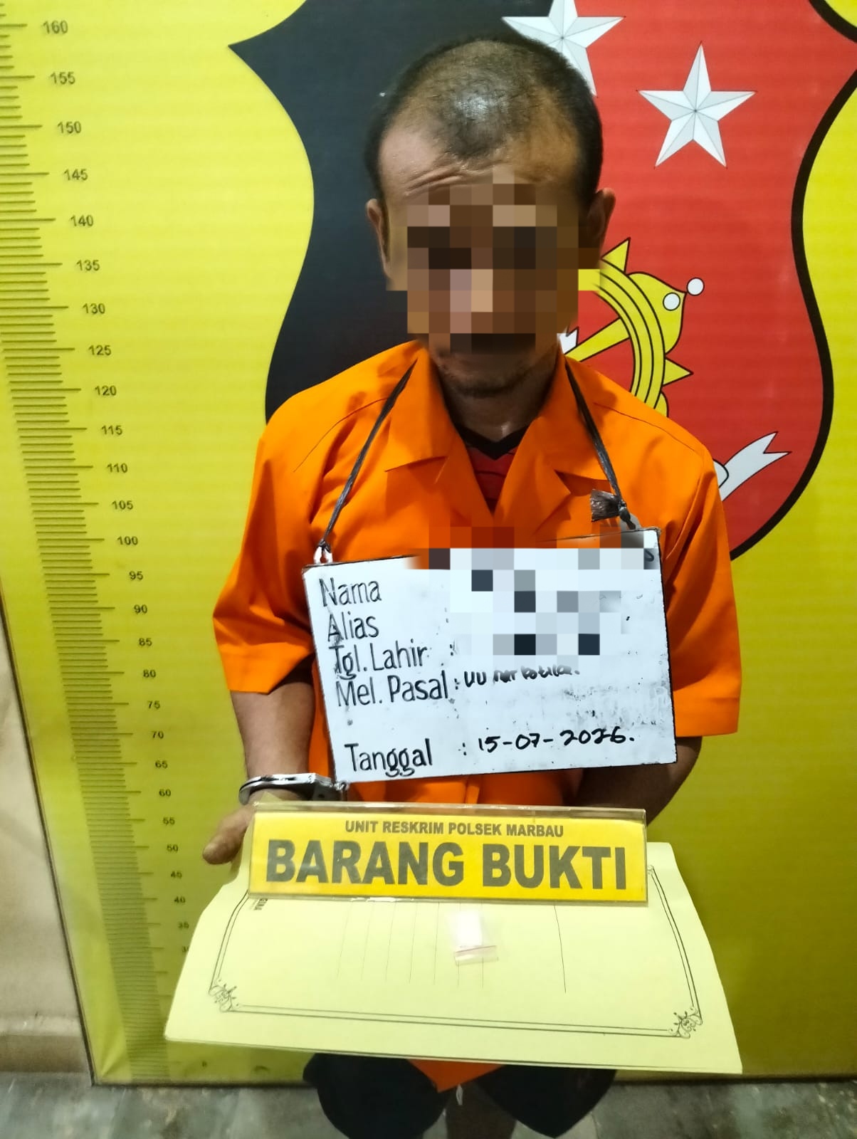 Polsek Marbau Bekuk Pengedar Sabu di Kelurahan Marbau, 1,65 Gram Diamankan dari Kantong Celana