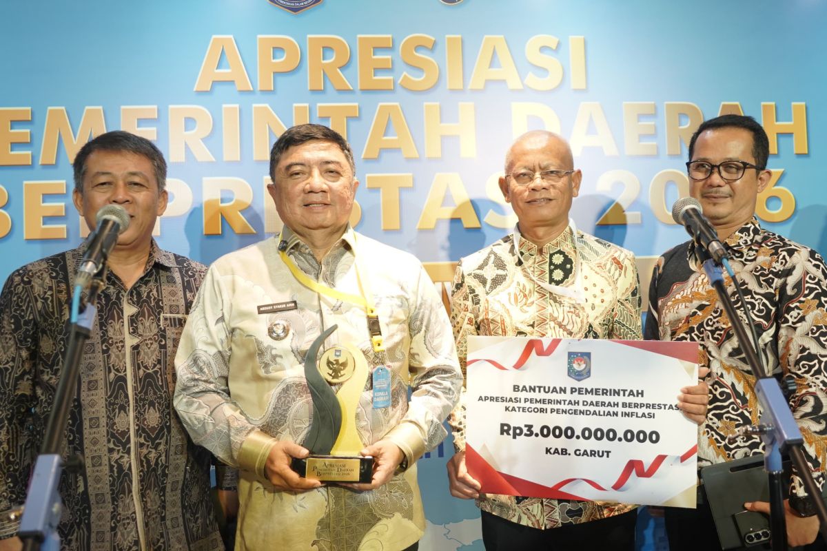 Pemkab Garut Raih Penghargaan Pengendalian Inflasi Terbaik I Regional Jawa-Bali, Bupati: Ini Motivasi Bekerja Lebih Keras