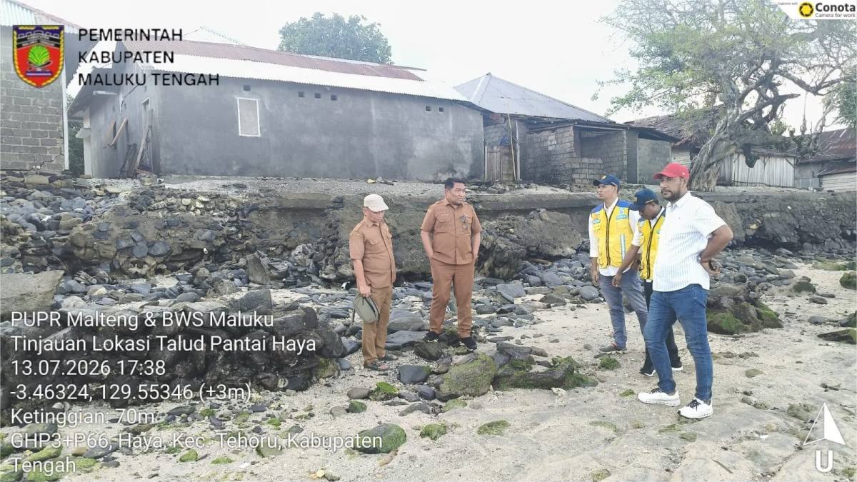 Respons Kilat Menteri PU, Tim BWS Malukur Langsung Turun ke Lokasi Abrasi di Haya dan Talud Banda Neira