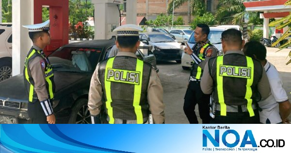 Antrean BBM di SPBU Aceh Barat Daya Semerawut, Satlantas dan Satreskrim Bersama Tertibkan Kendaraan Langsir