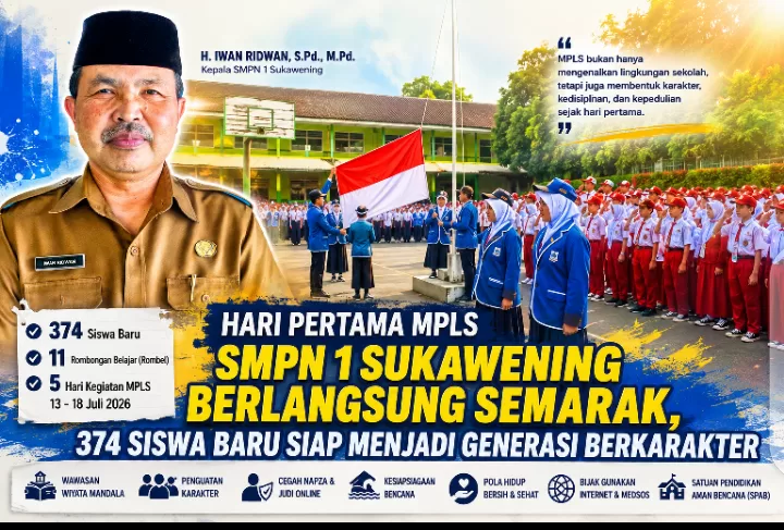MPLS SMPN 1 Sukawening Garut Libatkan 374 Siswa Baru, Materi Anti-Judi Online hingga Kesiapsiagaan Bencana Disisipkan
