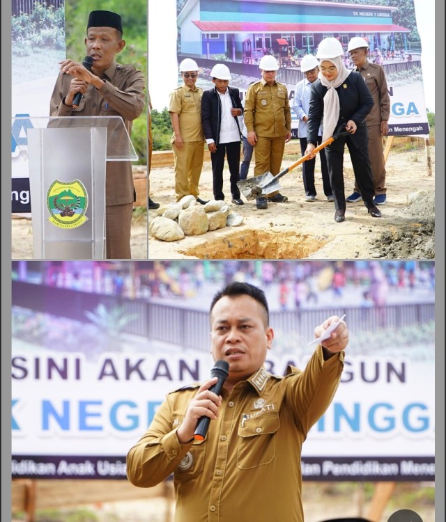 Bangunan TK Negeri Pertama di Lingga Mulai Dikerjakan, Bupati Targetkan Jawab Kebutuhan PAUD Warga Desa Merawang