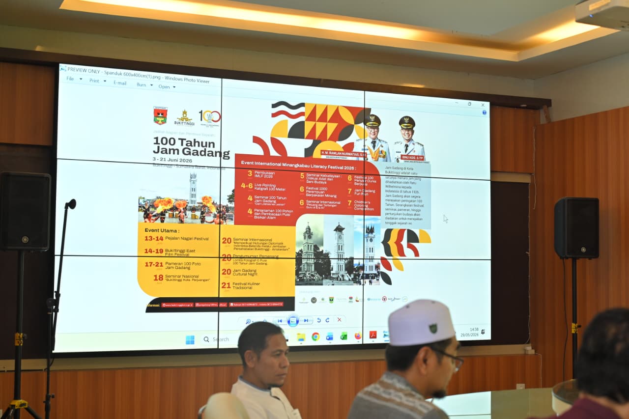 100 Tahun Jam Gadang, Gubernur Sumbar Dorong Promosi Wisata dan Ekonomi Kreatif