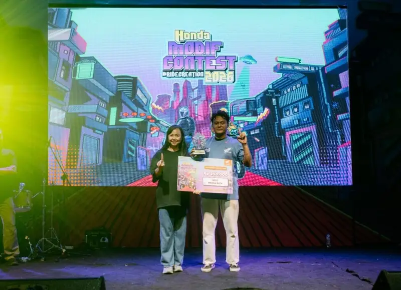 Modifikasi Honda Vario 110 Karya I Kadek Sartika Raih Best Media Pick di Honda Modif Contest Bali