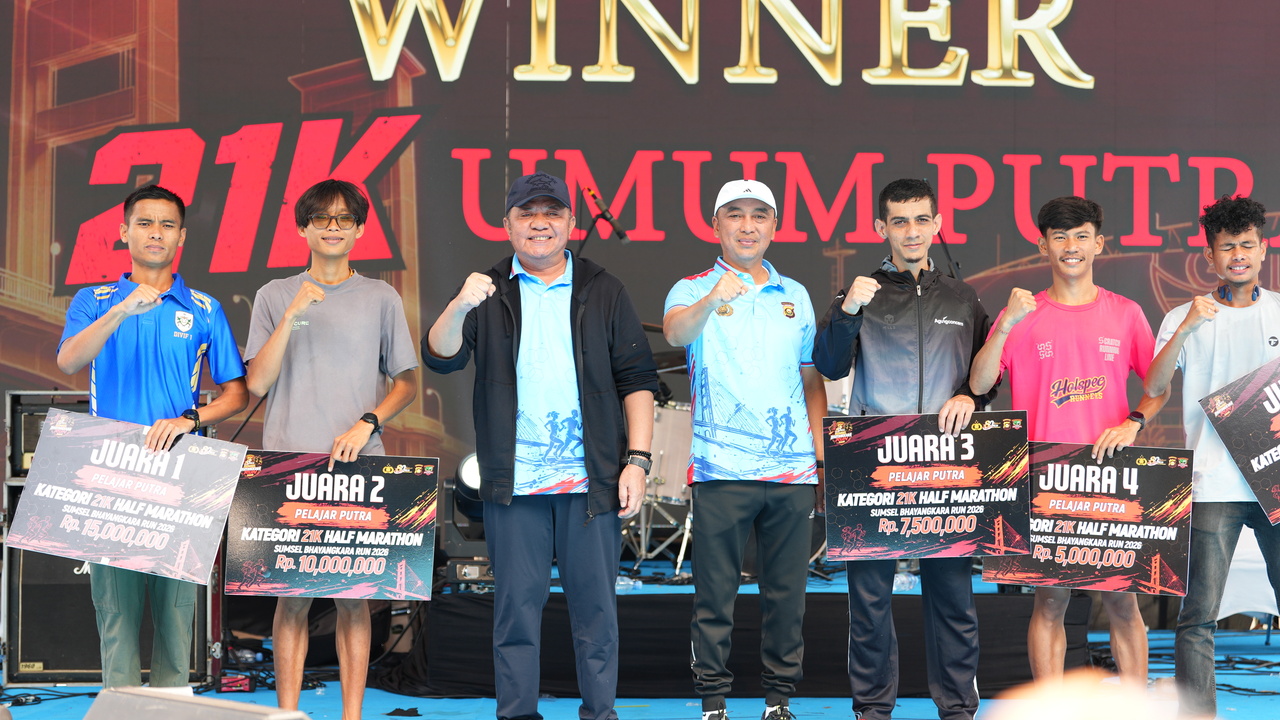 Gubernur Sumsel Herman Deru Apresiasi Ribuan Peserta Sumsel Bhayangkara Run 2026 di Jakabaring