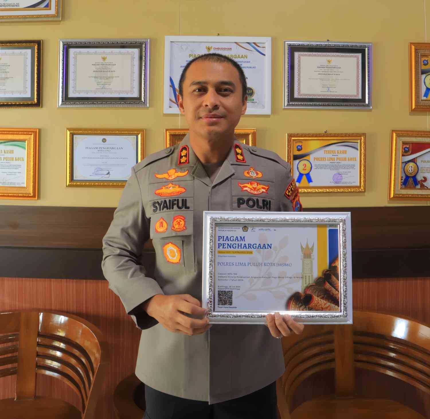 Polres 50 Kota Raih Nilai Sempurna IKPA 100 dan KPPN Bukittinggi Award 2026, Kapolres Sebut Buah Kerja Sama Personel