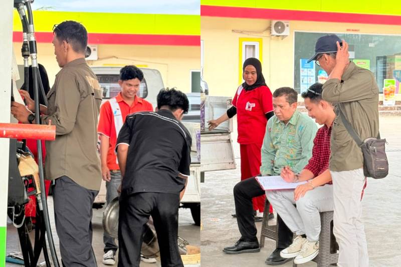 Perindag Konawe Sidak SPBU, Larang Keras Motor Thunder dan Tangki Rakitan Antre BBM Bersubsidi