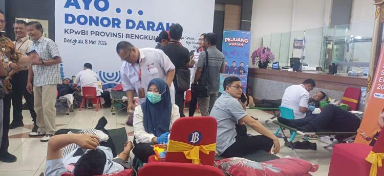 Kebutuhan Darah di Bengkulu Masih Tinggi, BI dan PMI Kembali Gelar Donor Darah Massal di Kantor Perwakilan