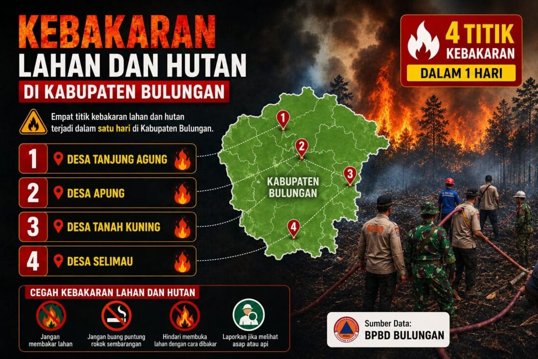 4 Titik Karhutla Terjadi dalam Sehari di Bulungan, BPBD Sebut Tanjung Selor dan Tanjung Palas Timur Zona Rawan