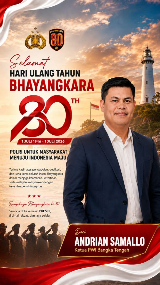 Ketua PWI Bangka Tengah: 80 Tahun Polri Jadi Bukti Dedikasi Jaga Keamanan Bangsa