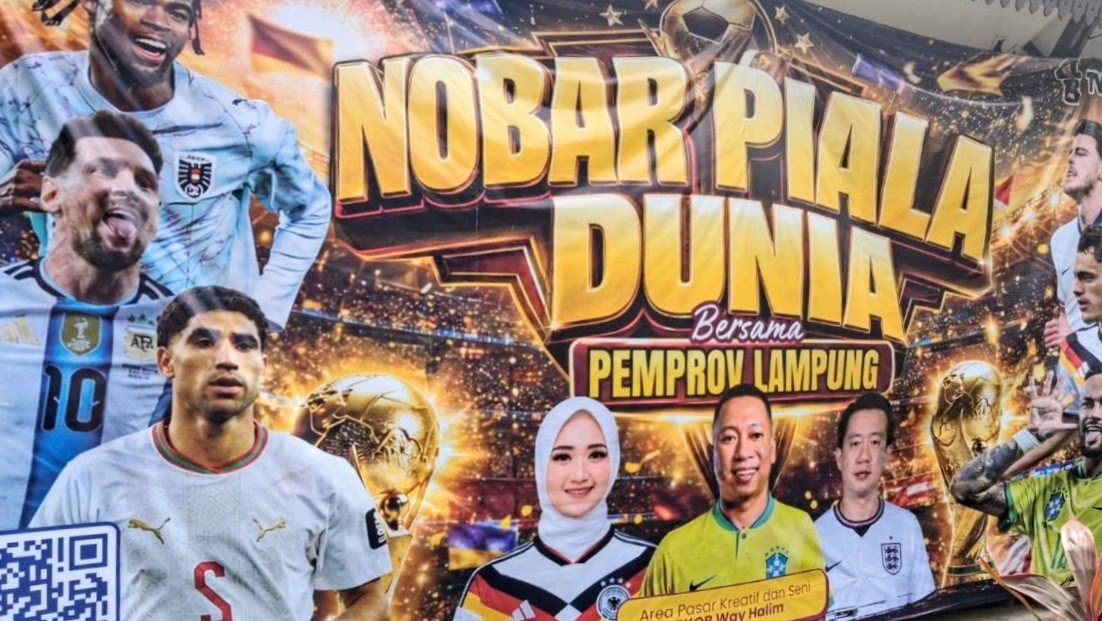 Nobar Piala Dunia di PKOR Way Halim Gagal Total, Puluhan ASN Pemprov Lampung Disuguhi Layar Gelap
