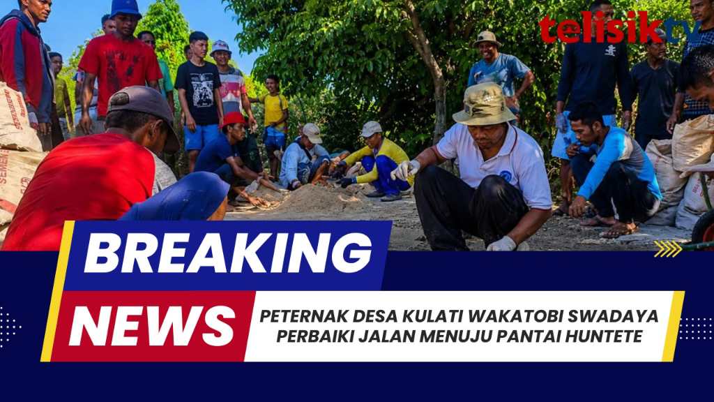 Peternak Desa Kulati di Wakatobi Swadaya Perbaiki Jalan Menuju Pantai Huntete, Gunakan Material Lokal