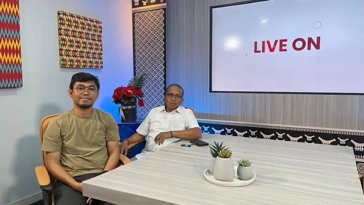 Politisi Golkar Sulsel Upel Dampingi Andi Angga Prasadewa ke Kantor Tribun Timur, Ada Apa?