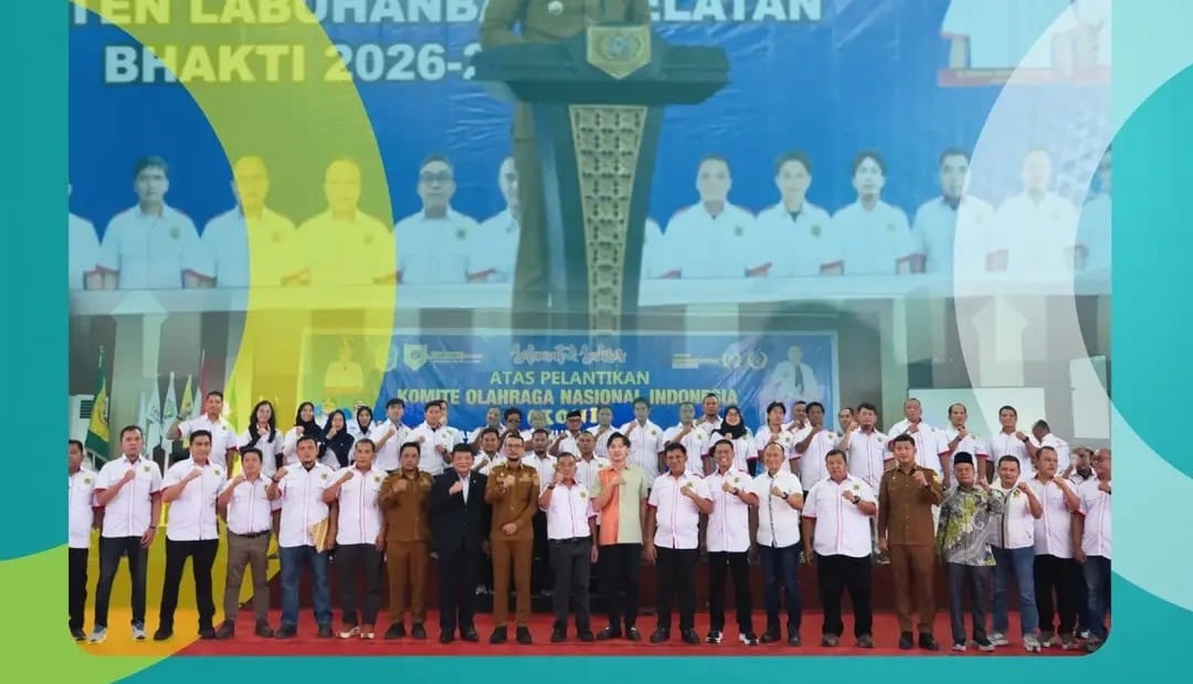 Bupati Labusel Fery Sahputra Simatupang Resmi Lantik Pengurus KONI Masa Bakti 2026–2030, Hibah APBD Perubahan Dicanangkan untuk Porprovsu