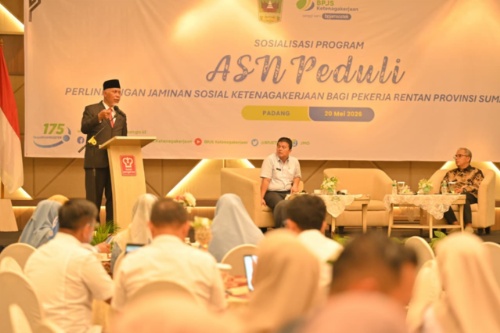 Gubernur Sumbar Mahyeldi Luncurkan Program ASN Peduli, Ratusan Ribu Pekerja Rentan di Padang Kini Terlindungi BPJS Ketenagakerjaan