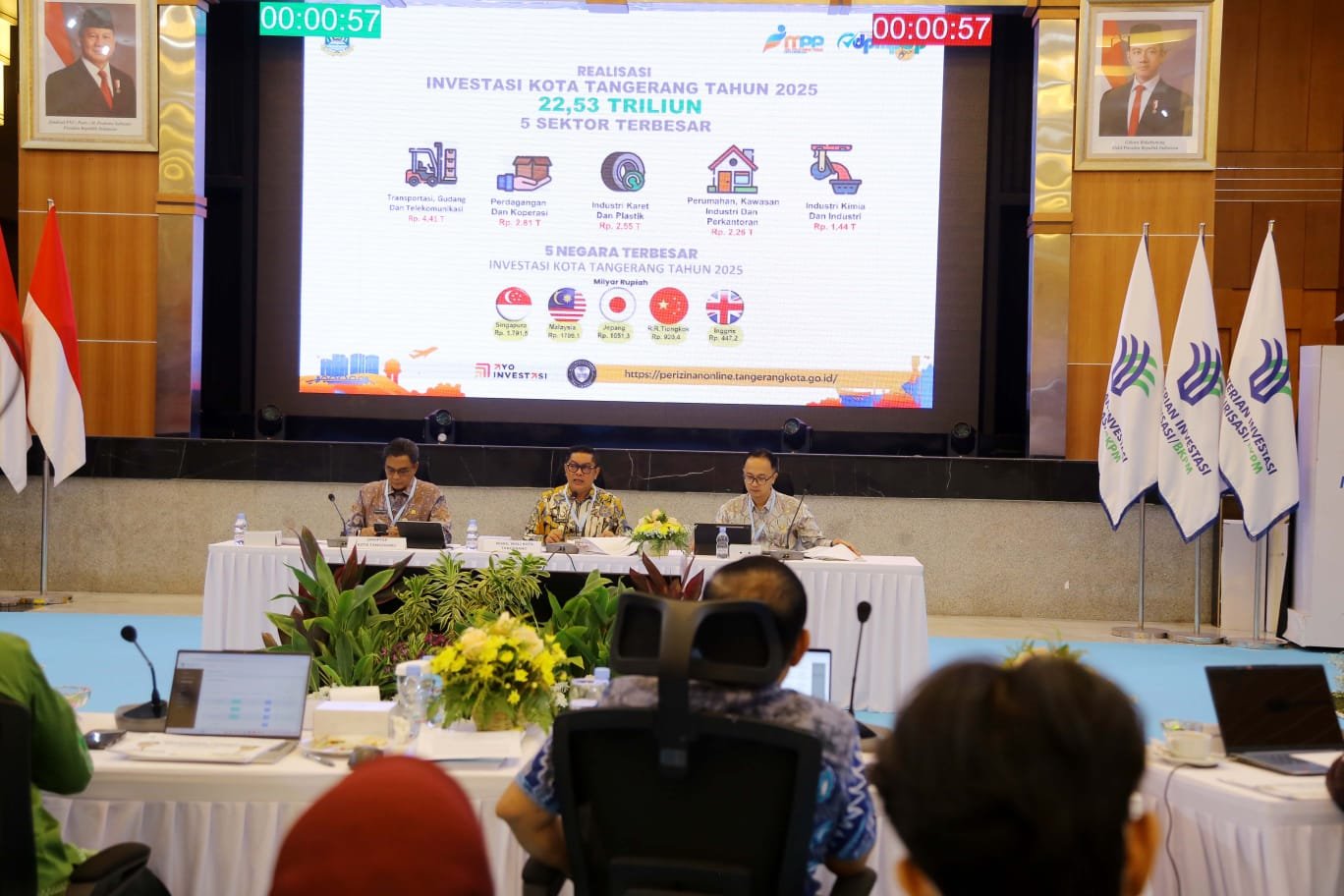 Kota Tangerang Tembus 6 Besar Nomine PTSP dan PPB Kemeninveshil/BKPM, Realisasi Investasi Naik 55,20 Persen