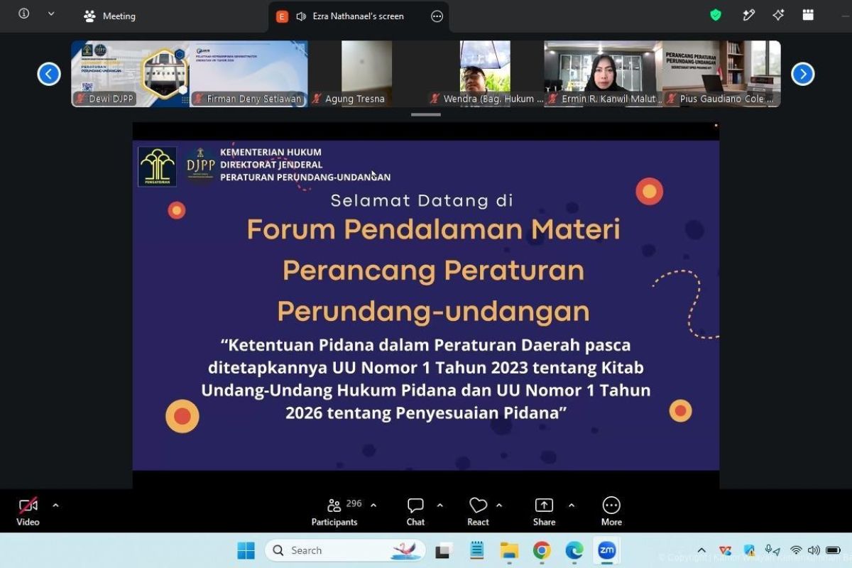 Kemenkum Babel Perketat Aturan Pidana dalam Perda: Pidana Kurungan Dihapus, Denda Maksimal Kategori III