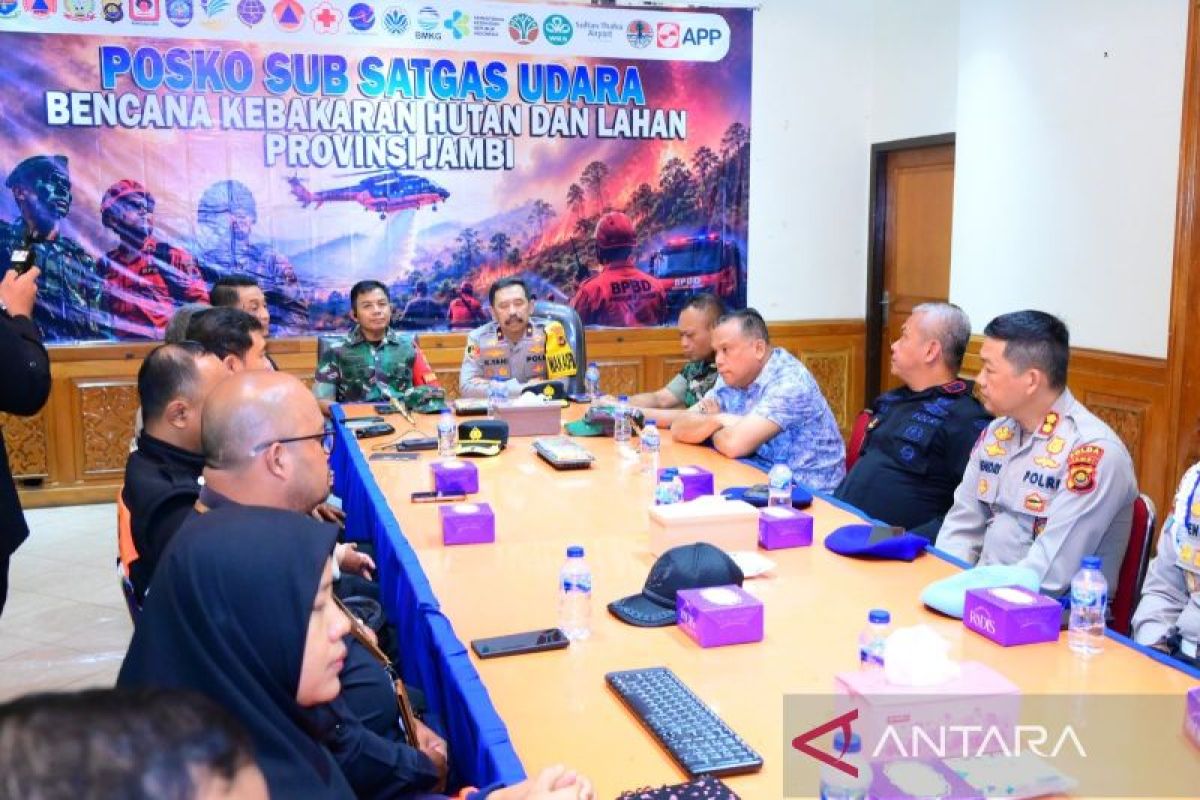 Wakapolda Jambi Turun ke Posko Karhutla Bandara Lama, Delapan Tersangka Pembakar Lahan Sudah Diproses