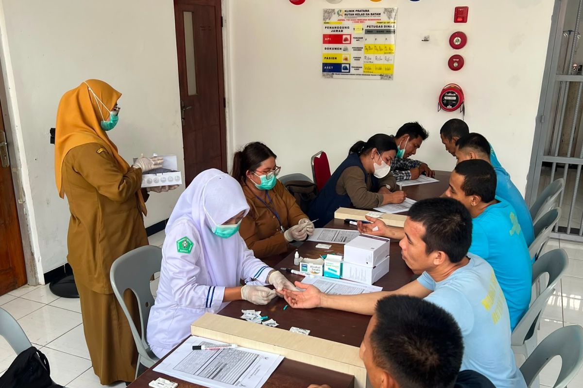 150 Warga Binaan Rutan Batam Jalani Tes HIV/AIDS Sukarela, Petugas Siapkan Edukasi Antidiskriminasi