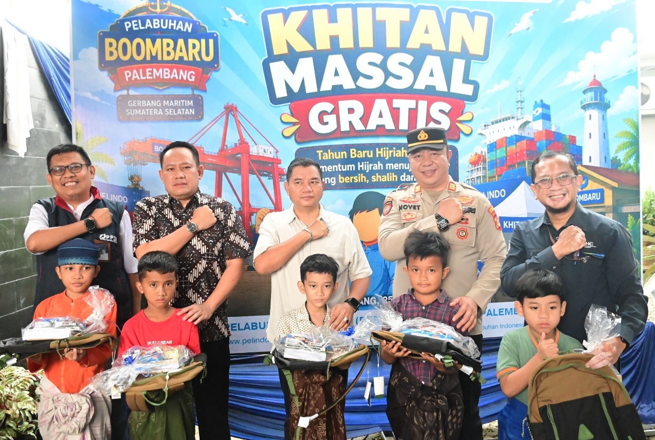 Pelindo Regional 2 Palembang Khitan Gratis 150 Anak di Boom Baru, Peringati Tahun Baru Hijriah 1448 H