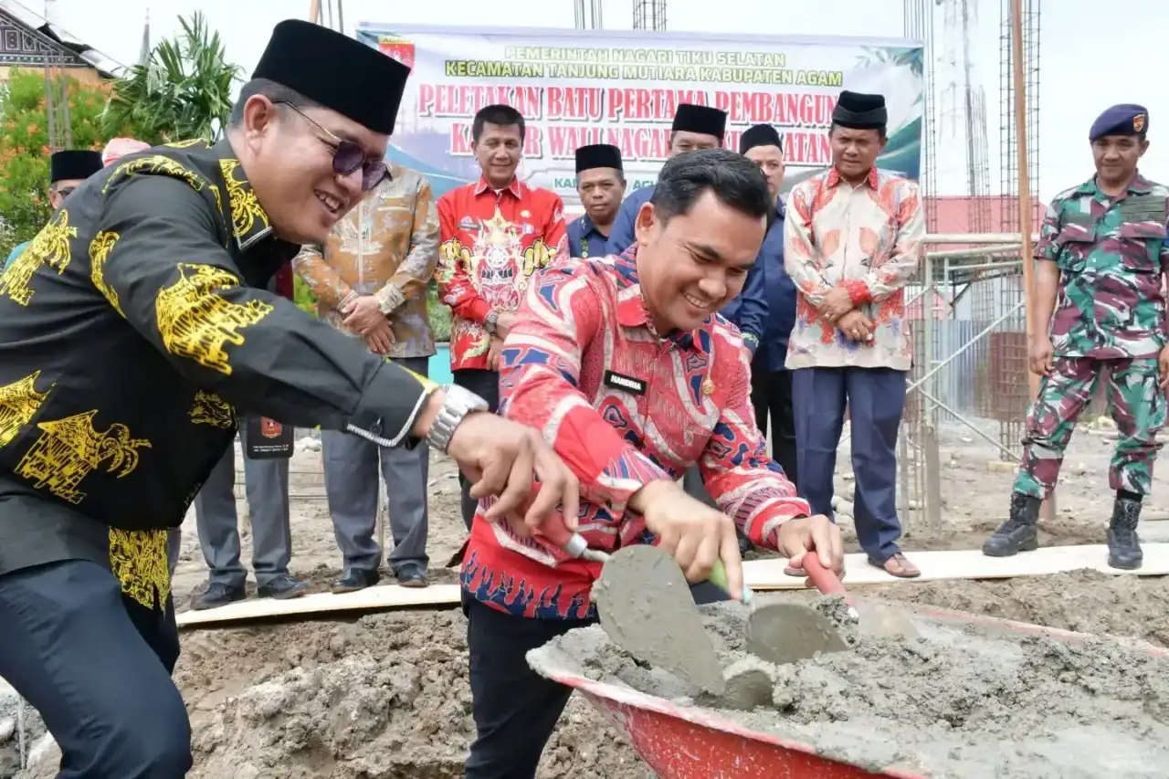 Pemkab Agam Groundbreaking Kantor Wali Nagari Tiku Selatan, Dana ADD Rp425 Juta Target Rampung 120 Hari