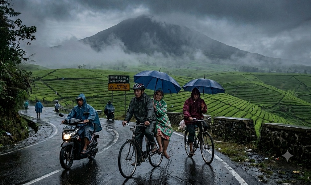 3 Wilayah di Jambi Waspada Cuaca Ekstrem Sepekan ke Depan, Hujan Petir dan Kabut Ancam Kerinci hingga Pesisir