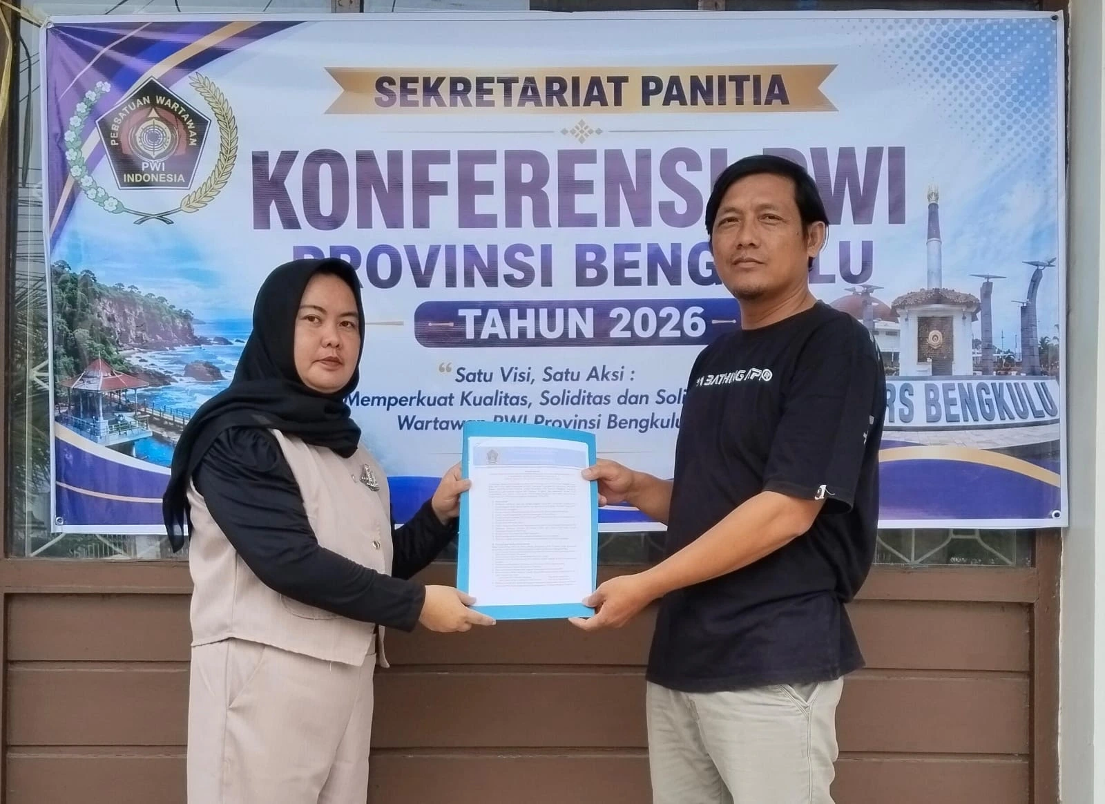 Iyud Dwi Mursito Resmi Maju Calon Ketua PWI Bengkulu 2026, Tim Pendukung Ambil Formulir Pendaftaran