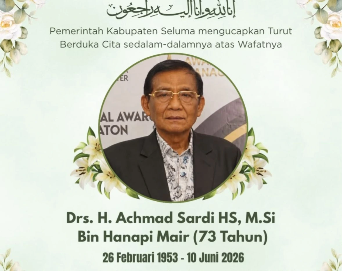 Drs. H. Achmad Sardi, M.Si, Ayahanda Bupati Seluma Teddy Rahman dan Anggota DPD RI Destita Khairilisani, Tutup Usia di Usia 73 Tahun