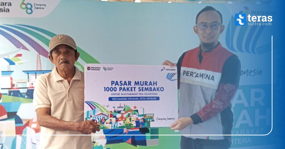 1.000 Paket Sembako Rp30 Ribu Diserbu Warga Kendari, Pertamina Gelar Pasar Murah di Kelurahan Kandai