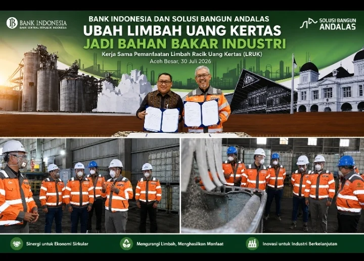 BI Aceh dan Pabrik Semen Solusi Bangun Andalas Sulap 5 Ton Limbah Uang Kertas Jadi Bahan Bakar Industri