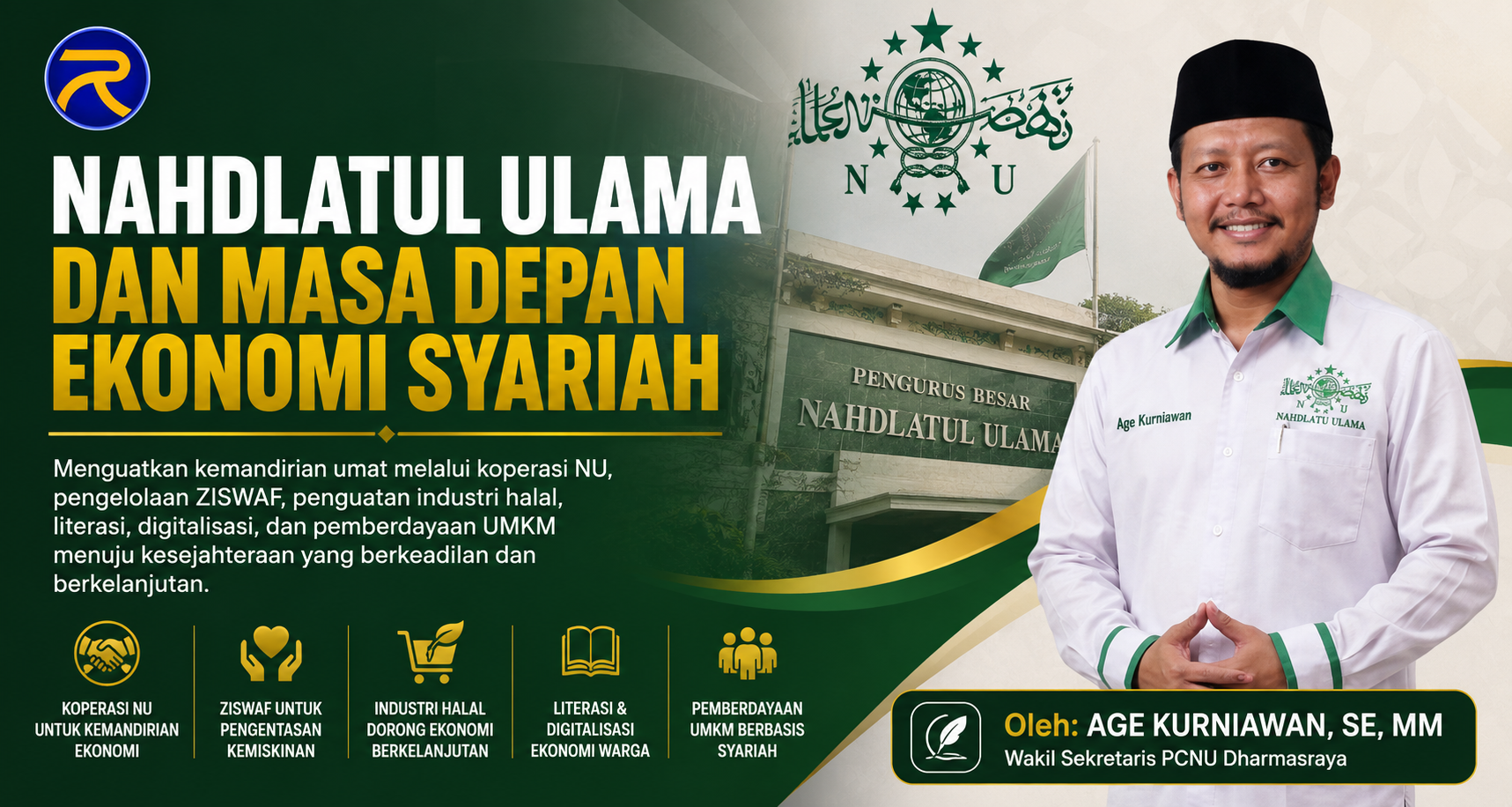 Wakil Sekretaris PCNU Dharmasraya Sebut Koperasi dan ZISWAF Jadi Instrumen Kunci Ekonomi Syariah
