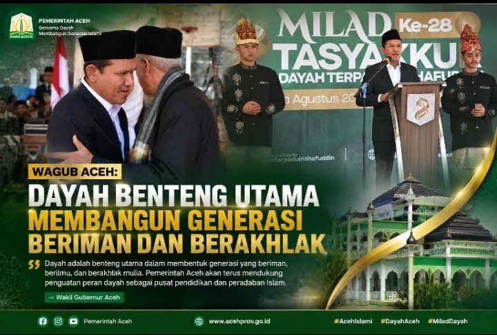 Wagub Aceh Fadhlullah: Dayah Benteng Utama Bentengi Generasi Muda dari Narkoba dan Judi Online