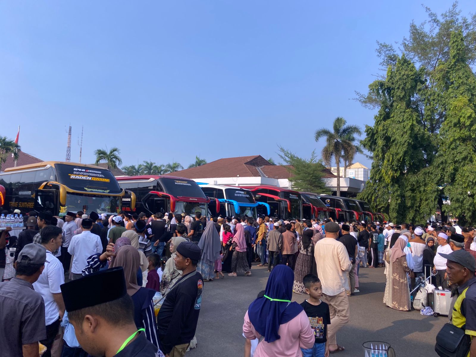 Bus Rombongan Haji Asal Serang Tabrakan Beruntun di Tol Kunciran Akibat Kucing Menyeberang, 6 Bus Terlibat