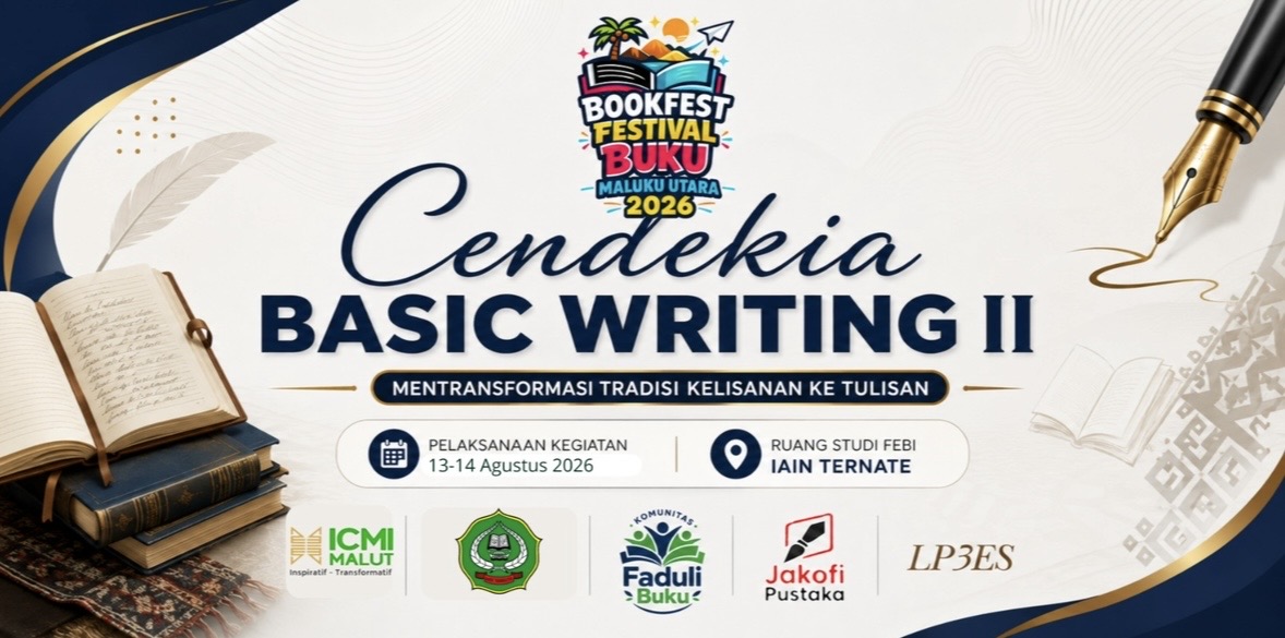 40 Penulis Muda Siap Ikuti Cendekia Basic Writing II di IAIN Ternate, Buka Festival Buku Maluku Utara 2026