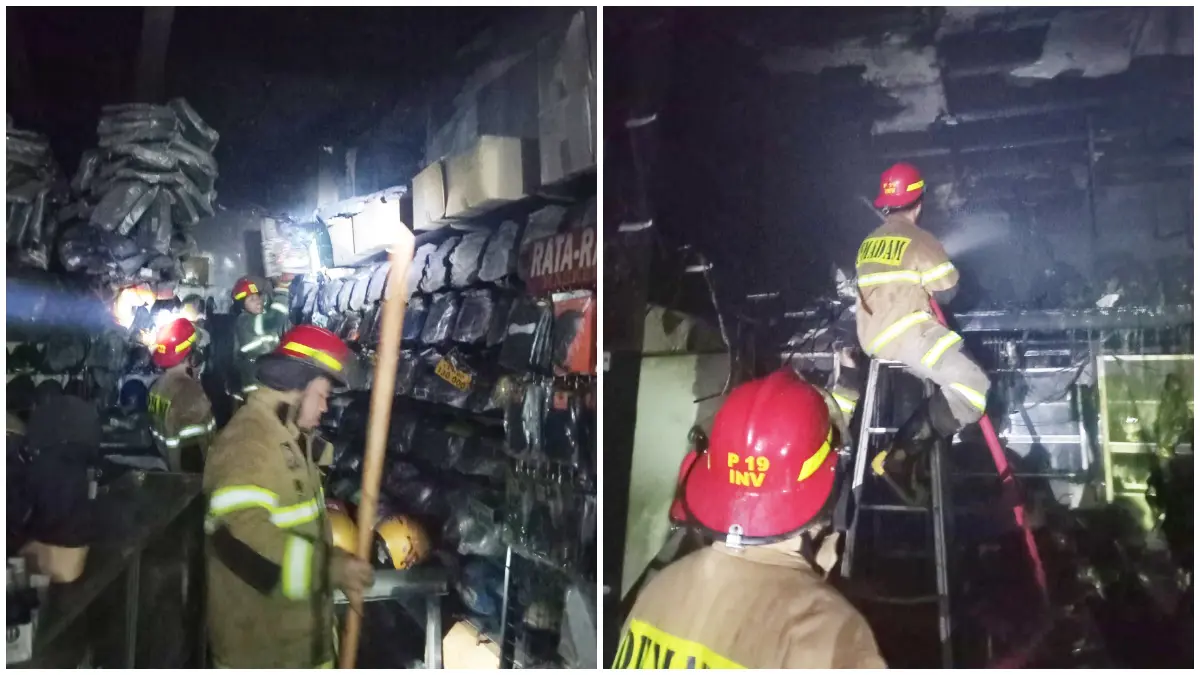 Ruko Aksesori Motor di Jalan RA Kartini Depok Hangus Terbakar Dini Hari, Kerugian Capai Rp200 Juta