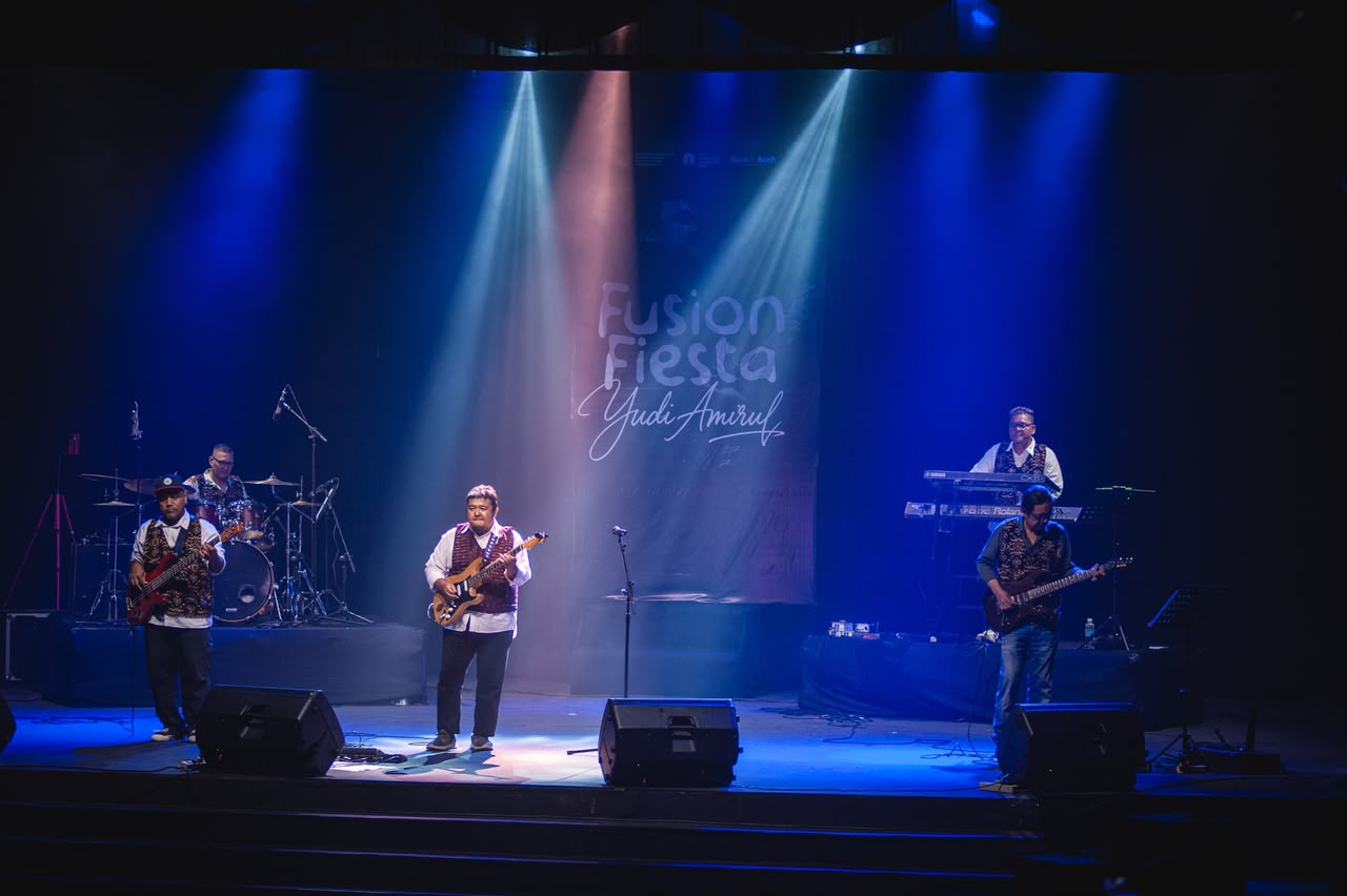 Yudi Amirul Pukau Penonton dengan Jazz Fusion di Taman Seni dan Budaya Aceh, Konser Gratis Ini Jadi Ruang Apresiasi Musik Modern