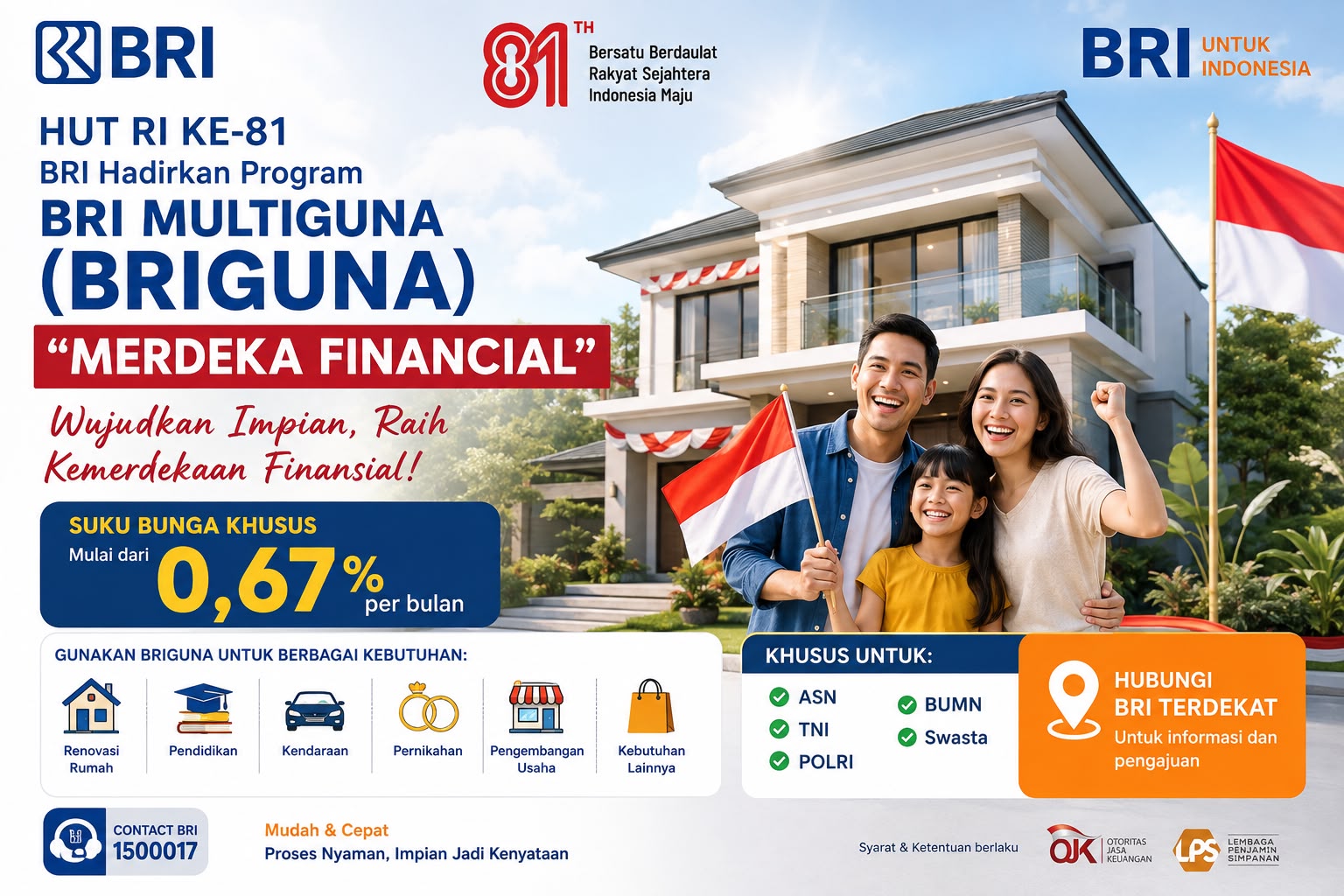 BRI Luncurkan BRIGuna 