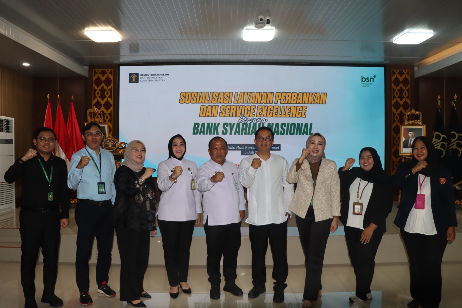 Kakanwil Kemenkum Sumsel Maju Amintas Siburian Dorong Pegawai Terapkan Budaya Pelayanan Prima Lewat Sosialisasi Perbankan Syariah
