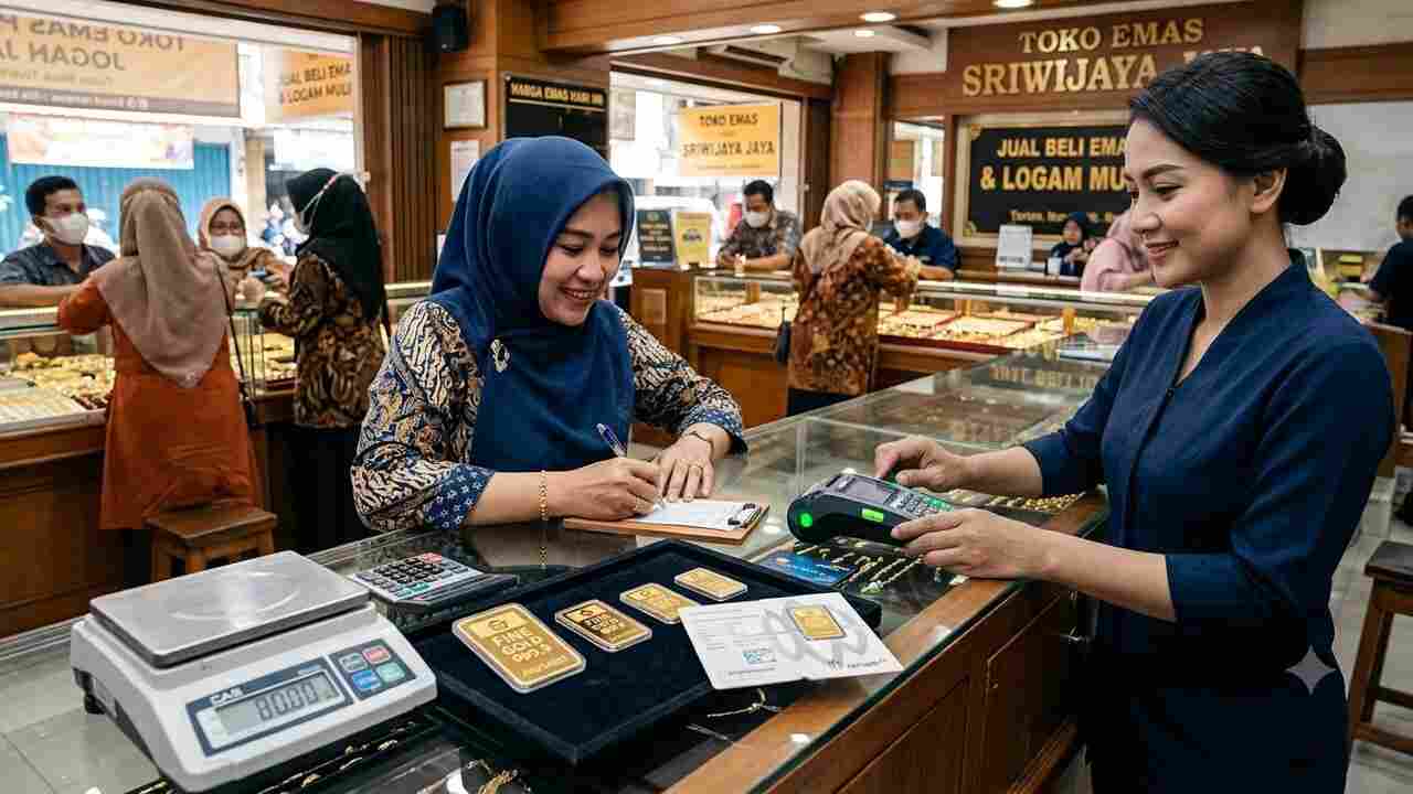 Harga Emas di Pegadaian Sumsel Jumat 26 Juni 2026: Galeri24 dan UBS Turun, Antam Tetap Stabil di Rp2,76 Juta