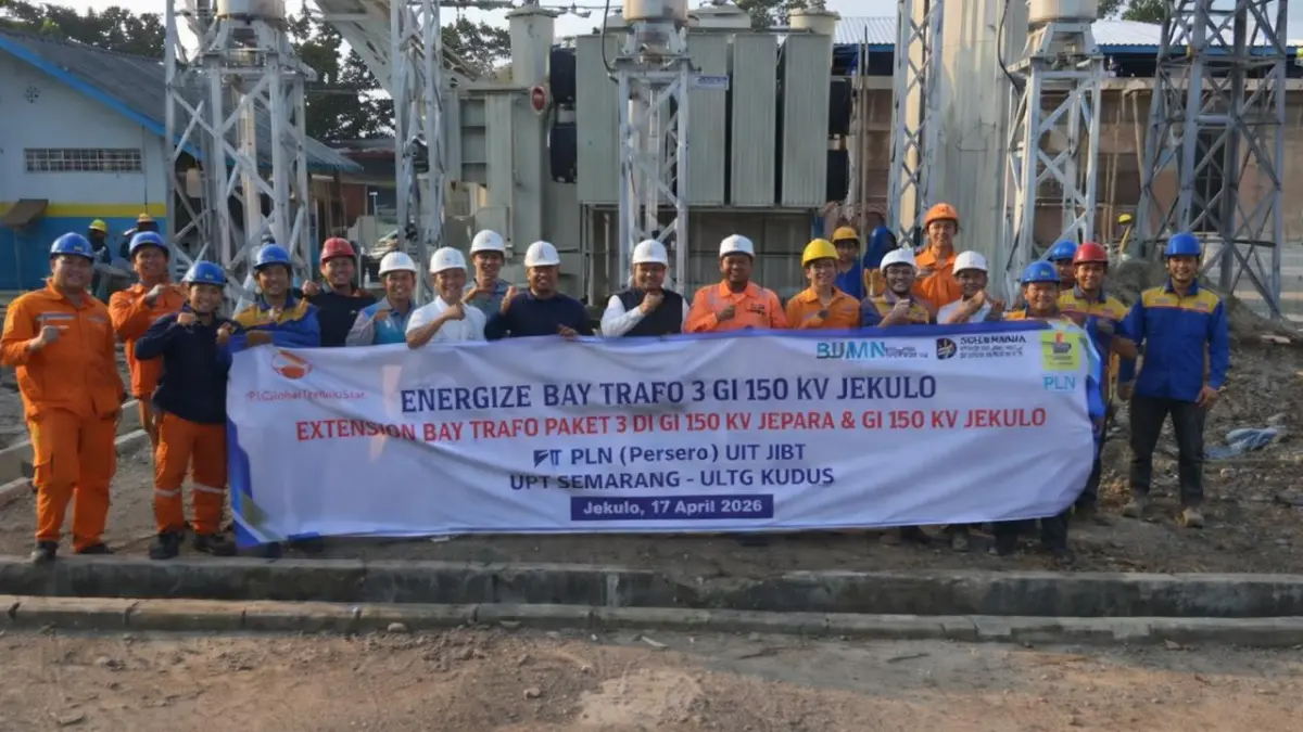 PLN UPT Semarang Sukses Alirkan Tegangan Perdana Trafo 60 MVA di Gardu Induk Jekulo Kudus